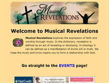 Tablet Screenshot of musicalrevelations.com